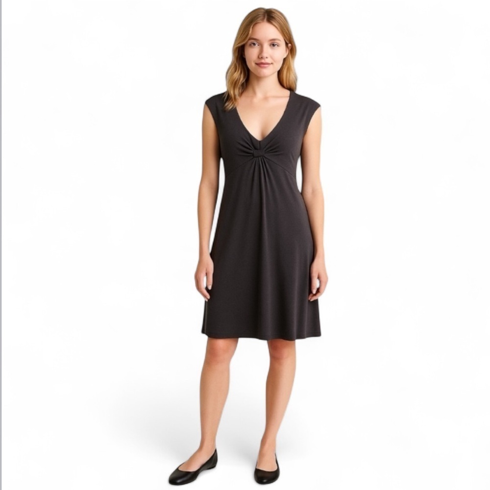 Banana Republic Charcoal Knee Length Knit Sleeveless Dress Sz 0